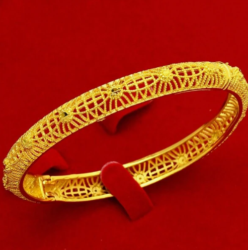 Pooja Bangles 24K Filled 2pcs