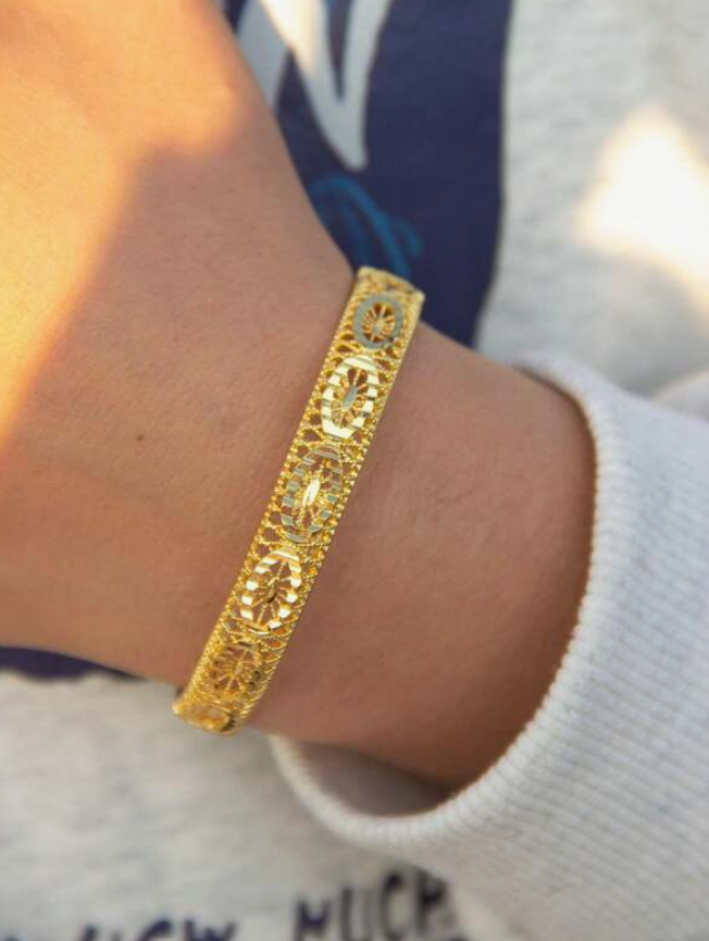 Oumi 2-4pcs 24K Gold Filled Bangles