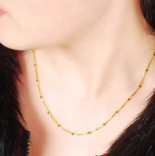Zanya 24K Gold Filled Beaded Necklace