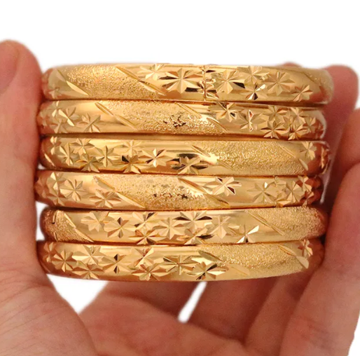 Ameer 6pcs 24K Gold Filled Bangles