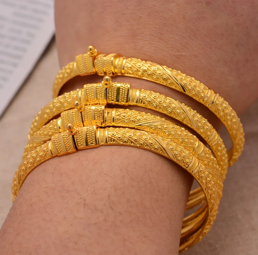 Adhura 2-4pcs 24K Gold Filled Bangles