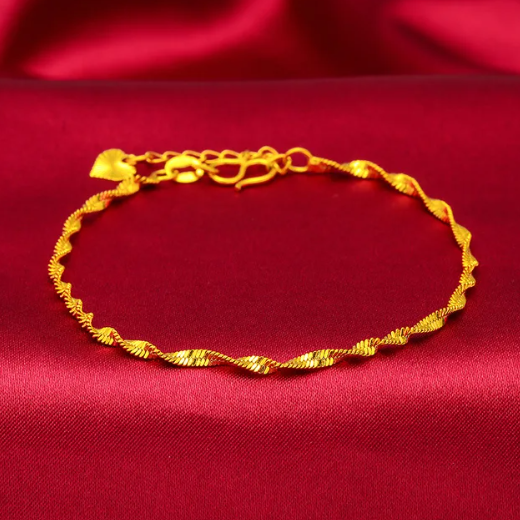 Nashad 24K Gold Filled Beaded Bracelets