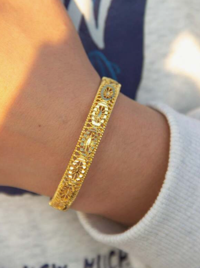 Oumi 2-4pcs 24K Gold Filled Bangles